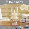 Craft present glass cup white ceramic candle holder
